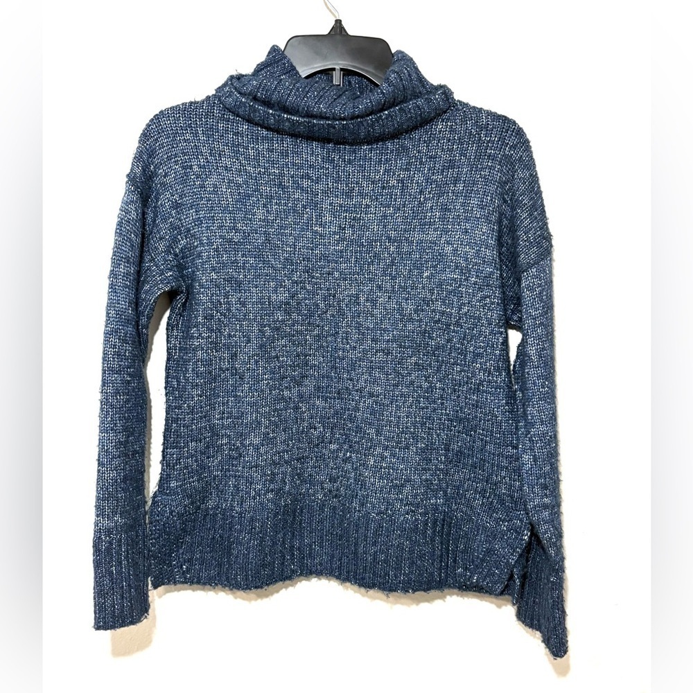 Banana Republic Blue Turtleneck Chenille Sweater – Size XS Petite